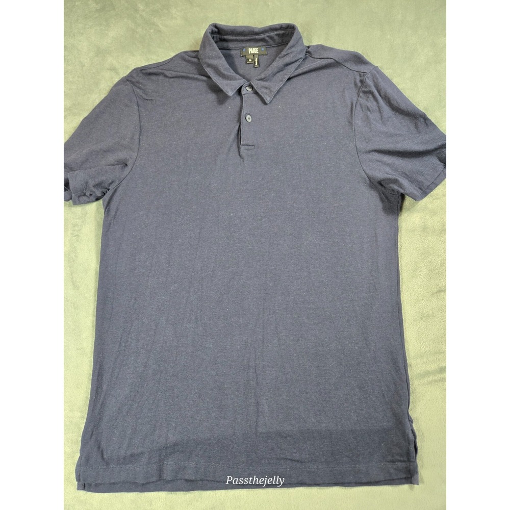 Paige Shirt Mens Small Blue Hardwood Cotton Movement Golf Short Sleeve Soft